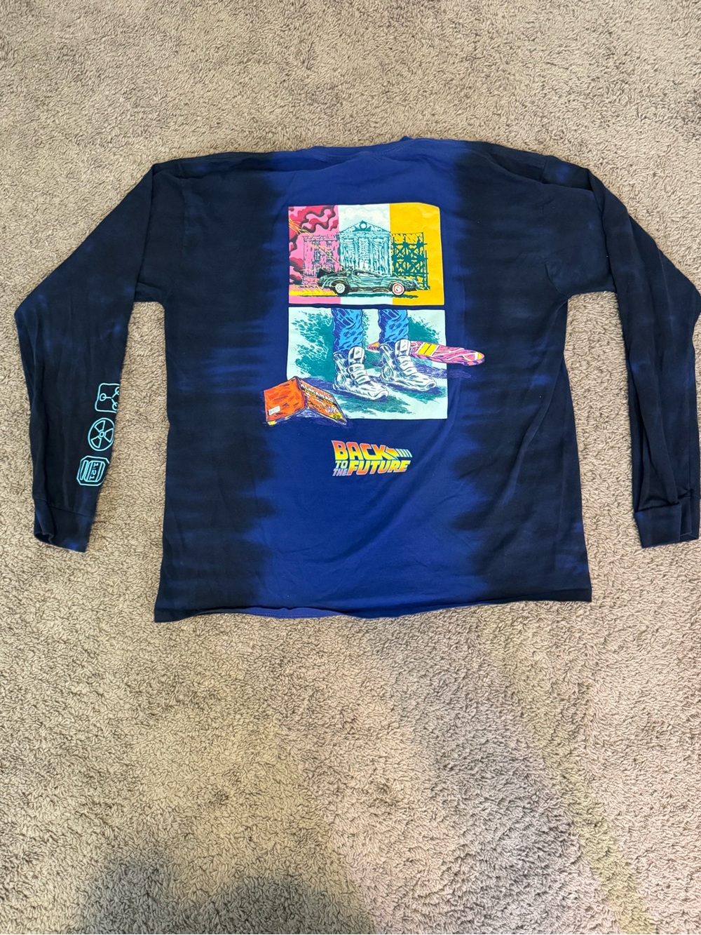 Universal Navy 'Back to the Future' Men’s Long-Sleeve Graphic Tee